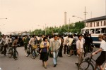 shanghai-democracy-movement-7 The Local Bus Stop and Street is all Foot and Bike