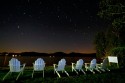 Adirondack chairs & Big Dipper - Night Time Photograph by Mark Bowie