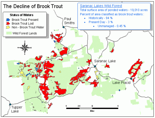 Decline of Brook Trout - Map